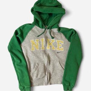 Y2K Nike hoodie Men’s Size Medium Gray Zip Up Hoodie Nike Swoosh Skater Baggy
